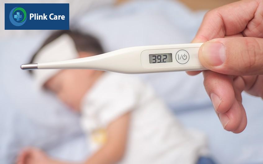 Trẻ sốt cao 39.2 độ C do sốt siêu vi