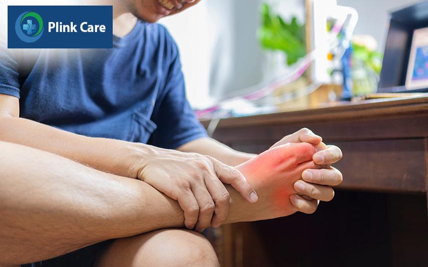tổn thương bàn chân ở người bị gout