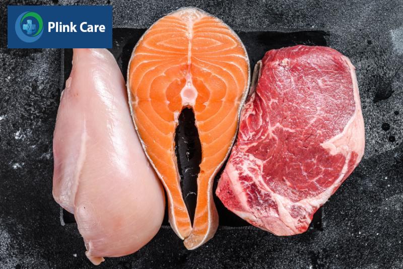 thực phẩm tăng cân cho nữ gầy nên ăn, thịt và hải sản