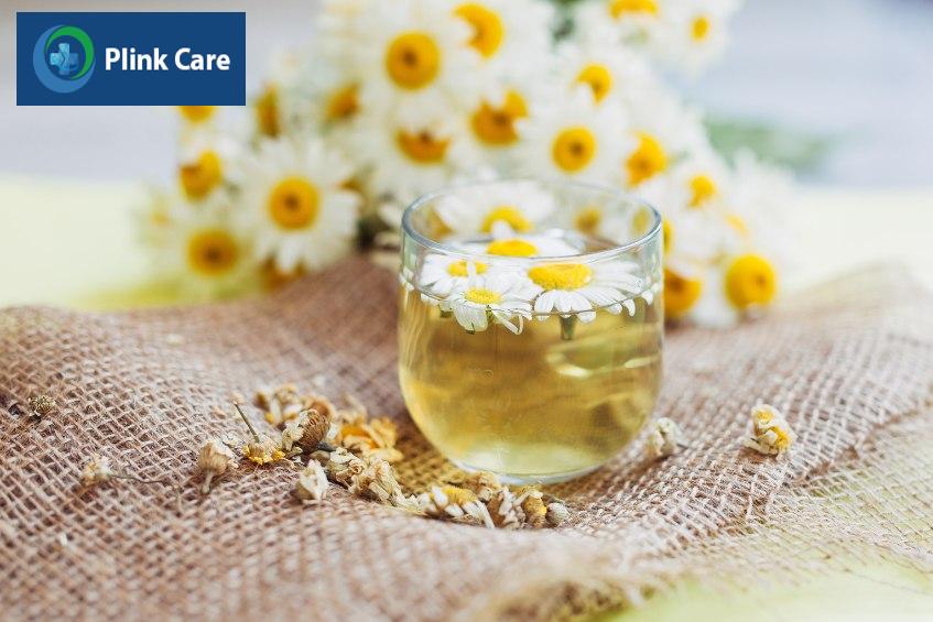 uống trà hoa cúc giúp ngủ ngon