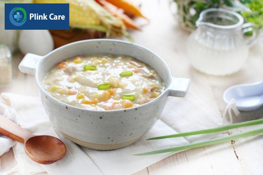 cháo thịt và rau củ tốt cho trẻ suy dinh dưỡng
