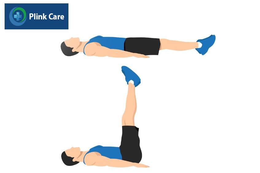 động tác nằm nâng chân
