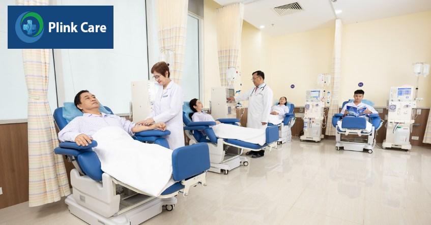hình ảnh các bệnh nhân đang chạy thận