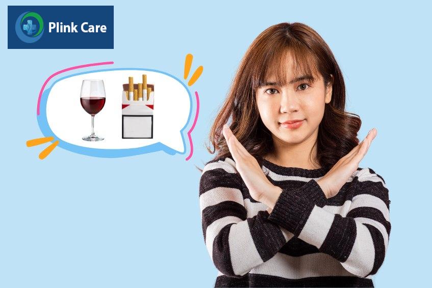 Người bệnh cần tạm ngừng sử dụng rượu bia, thuốc lá