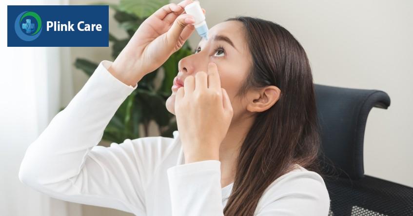 nhỏ mắt ngăn đỏ mắt khi đeo lens