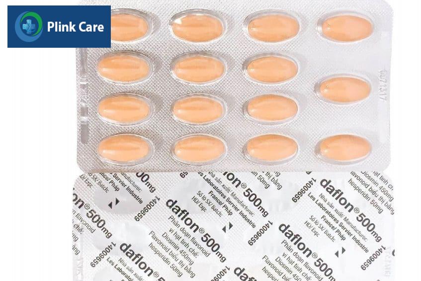 Thuốc Daflon chứa 450mg diosmin và 50mg hesperidin